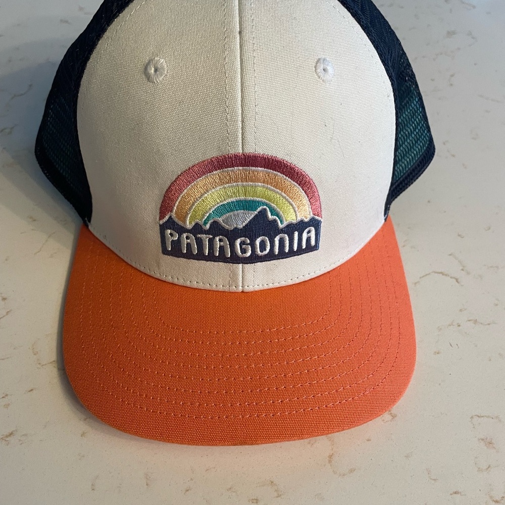 Patagonia' Trucker Hat - Orange, White, and Rainbow